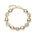 Bracciale Glow Dorato in Acciaio con Elementi a Goccia e Zirconi – Brosway BGW12