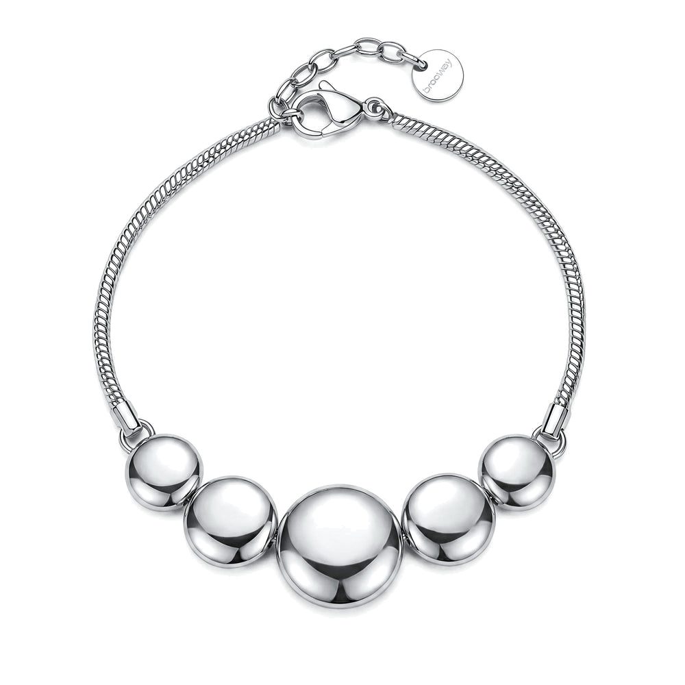 Bracciale Muse in Acciaio con Catena Snake e Dischi Convessi – Brosway BUE13