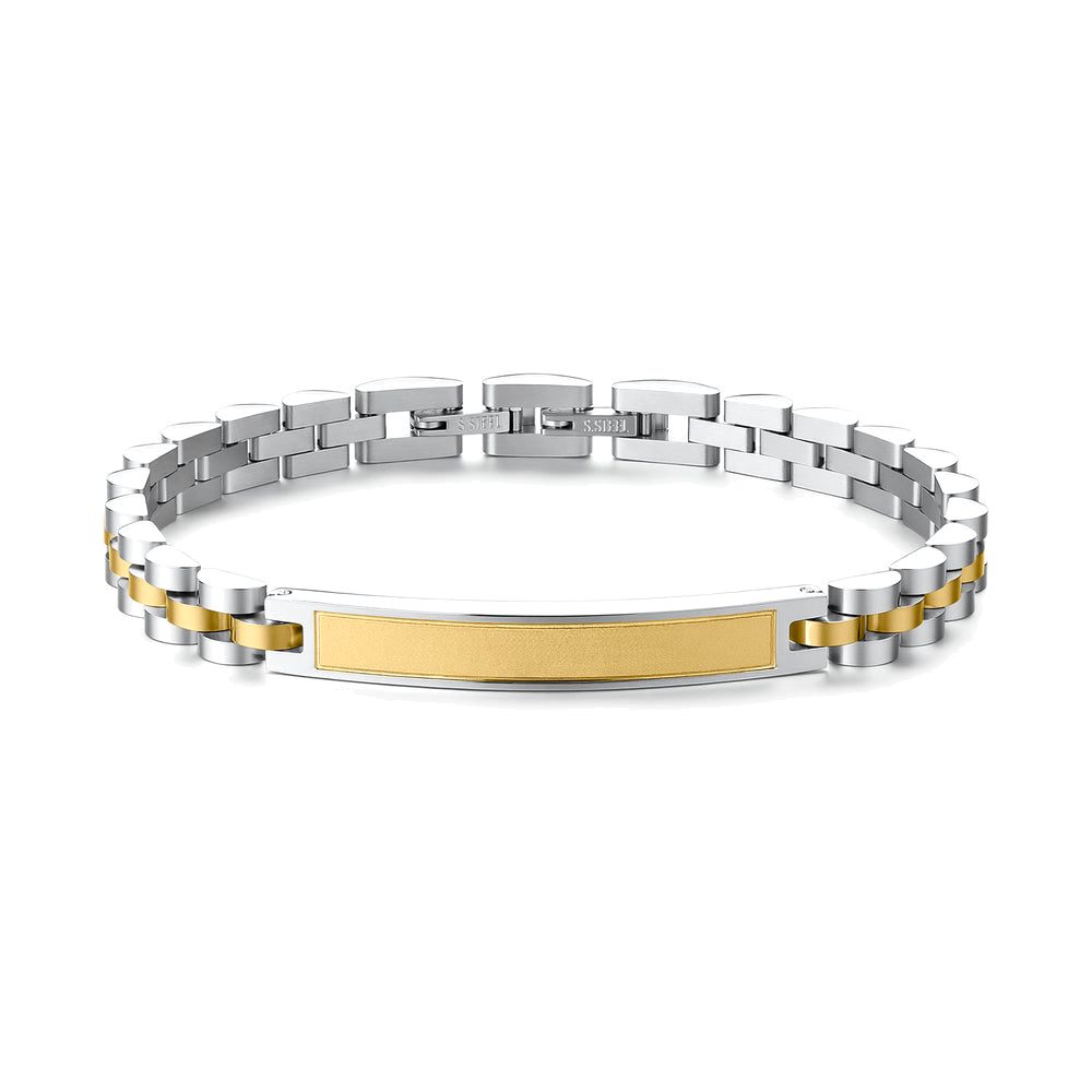 Bracciale Uomo Riptide Bicolore in Acciaio con Barra Centrale – Brosway BTD061