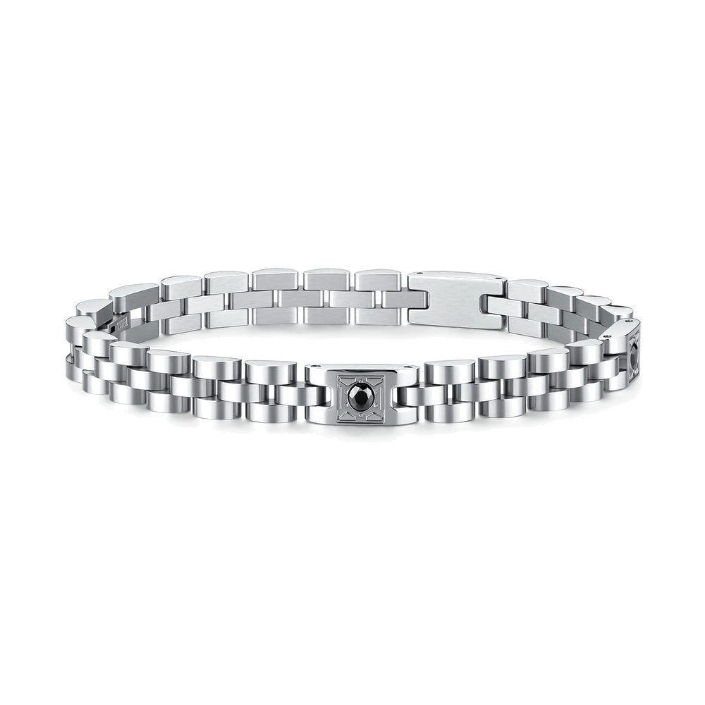 Bracciale Uomo Riptide in Acciaio con Zirconi Neri – Brosway BTD066