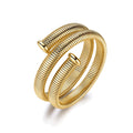 Bracciale Rigido Weave Dorato in Acciaio con Tubogas a Doppio Giro – Brosway BWV12
