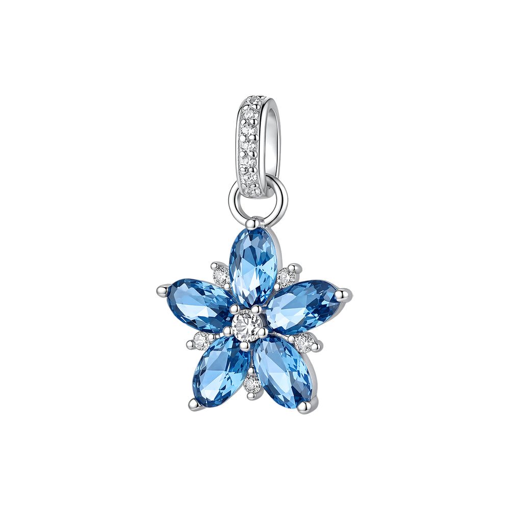 Ciondolo Fancy in Argento con Fiore e Zirconi Zaffiro – Brosway FFB145