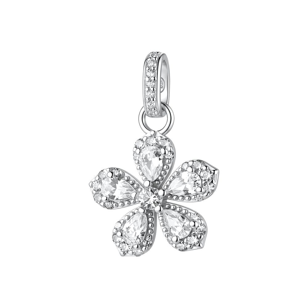 Ciondolo Fancy in Argento con Fiore e Zirconi Bianchi – Brosway FIW198