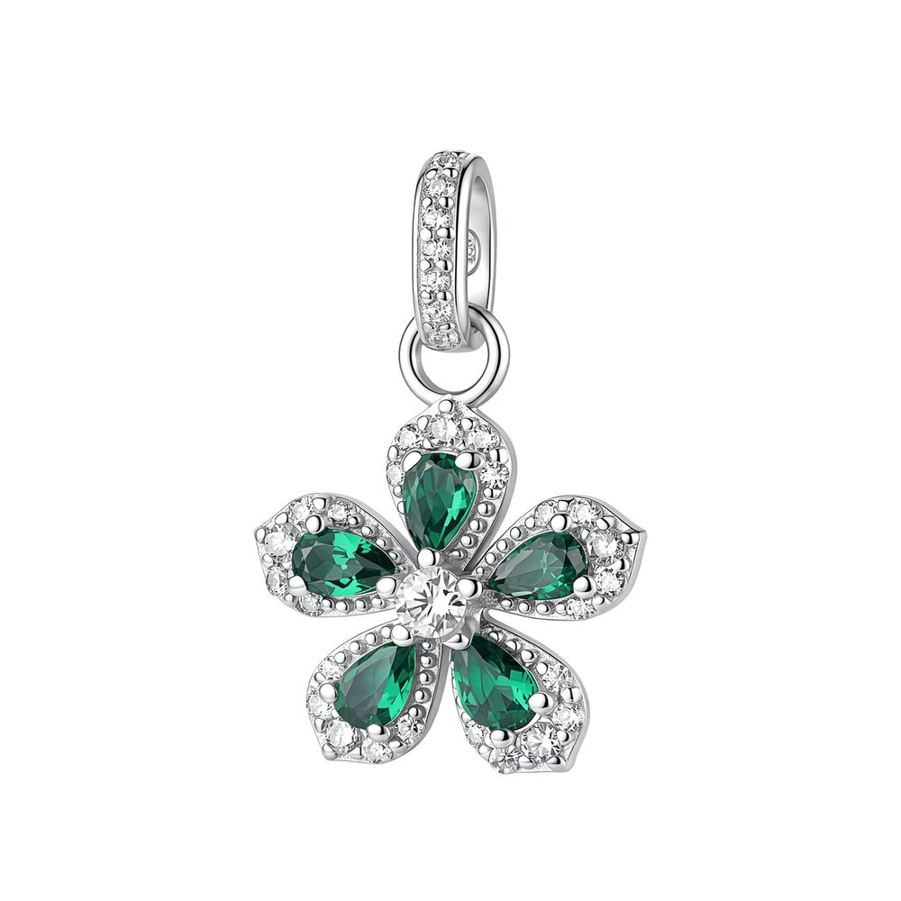 Ciondolo Fancy in Argento con Fiore e Zirconi Verdi – Brosway FLG162