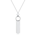 Collana Lunga Aura in Acciaio con Pendente a Cerchio e Frange – Brosway BAU02
