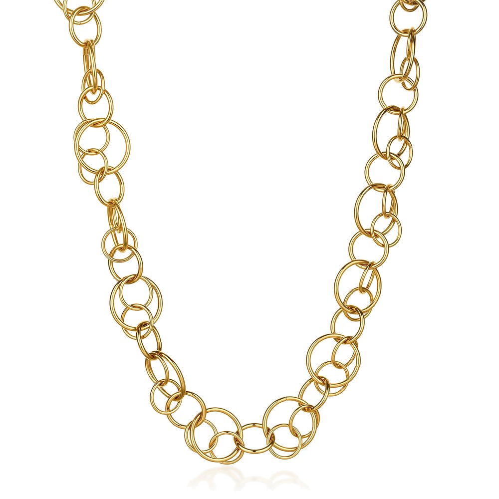 Collana Aura Dorata in Acciaio con Cerchi Intersecati – Brosway BAU06