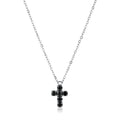 Collana Girocollo Avantgarde in Acciaio con Croce e Zirconi Neri – Brosway BVD02