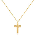 Collana Backliner Dorata in Acciaio Lucido e Satinato con Croce – Brosway BBC05