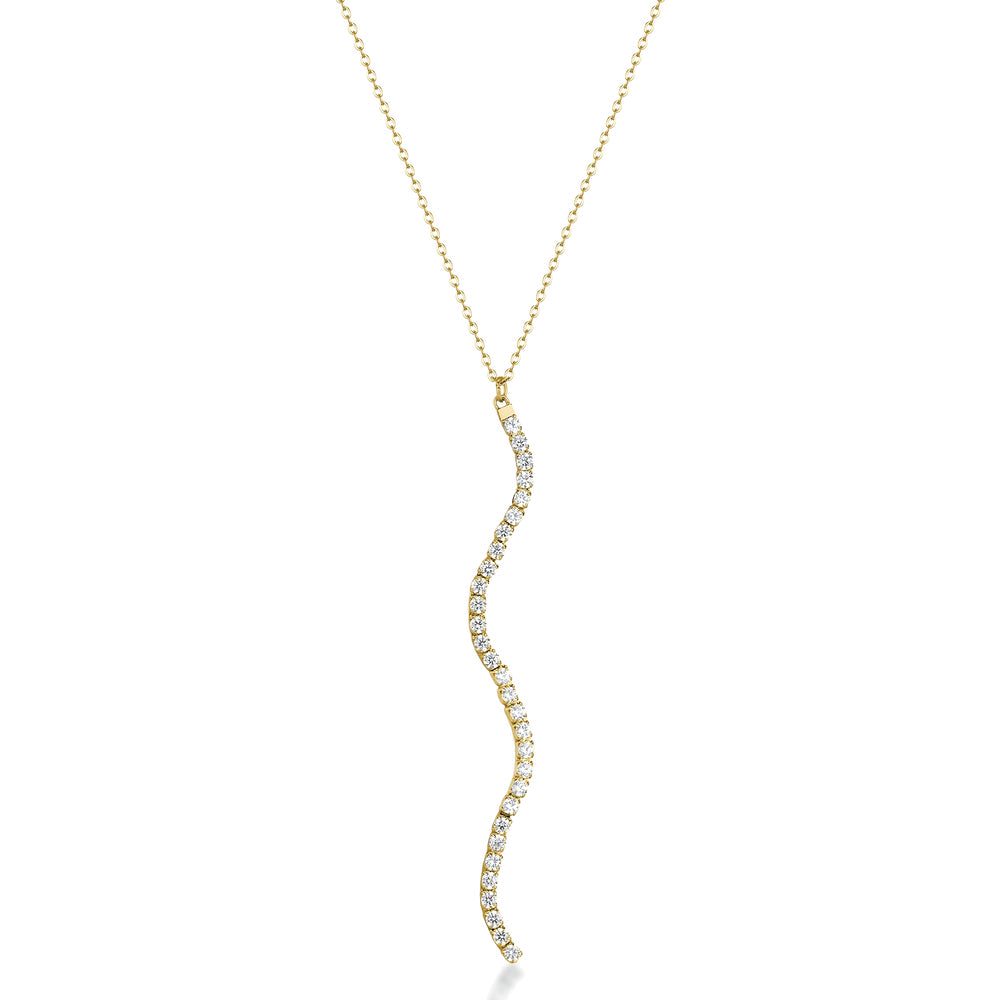 Collana Lunga Desideri Dorata con Pendente a S e Zirconi – Brosway BEIN028