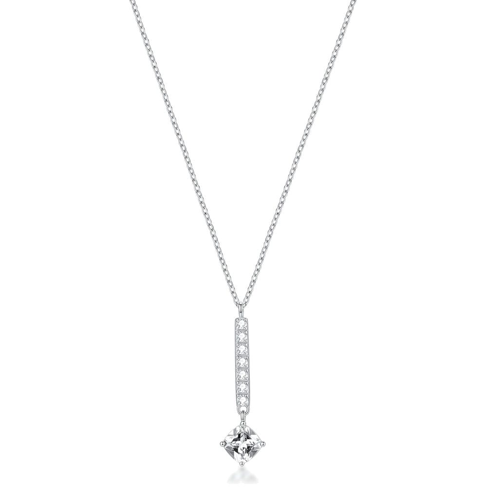 Collana Girocollo Desideri in Acciaio con Barretta e Zircone Cushion – Brosway BEIN031