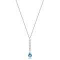 Collana Girocollo Desideri in Acciaio con Barretta e Goccia Acquamarina – Brosway BEIN036