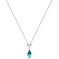 Collana Punto Luce Fancy in Argento con Zircone a Goccia Paraiba – Brosway FAG03