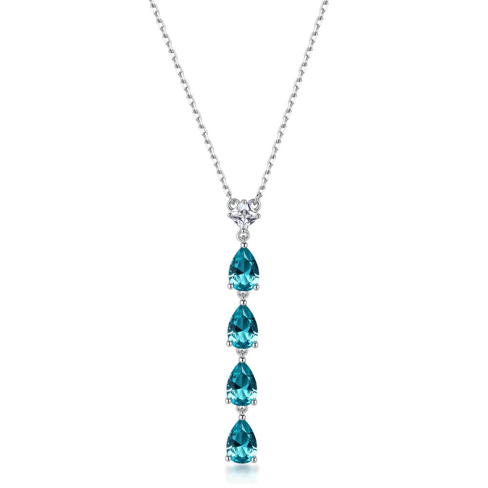 Collana Girocollo Fancy in Argento con Cascata di Gocce Paraiba – Brosway FAG04