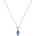 Collana Girocollo Fancy in Argento con Zirconi Quadrato e Goccia Blu – Brosway FFB109