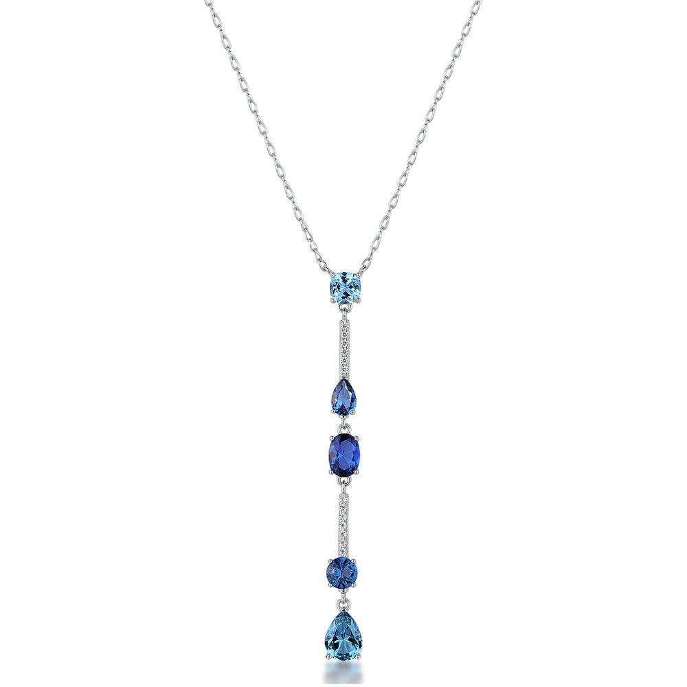 Collana Girocollo Fancy in Argento con Zirconi Bianchi e Freedom Blue – Brosway FFB131