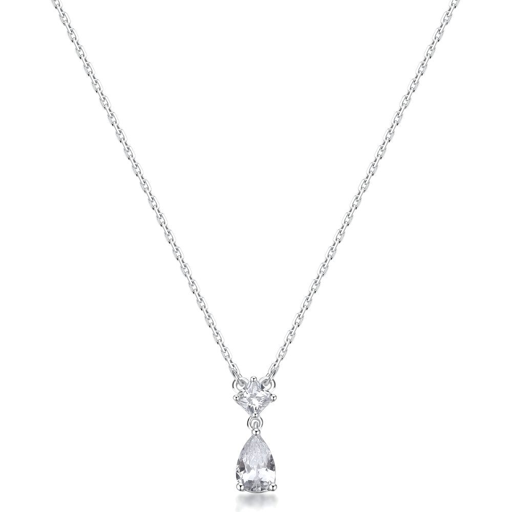 Collana Girocollo Fancy in Argento con Zirconi Quadrato e Goccia – Brosway FIW113