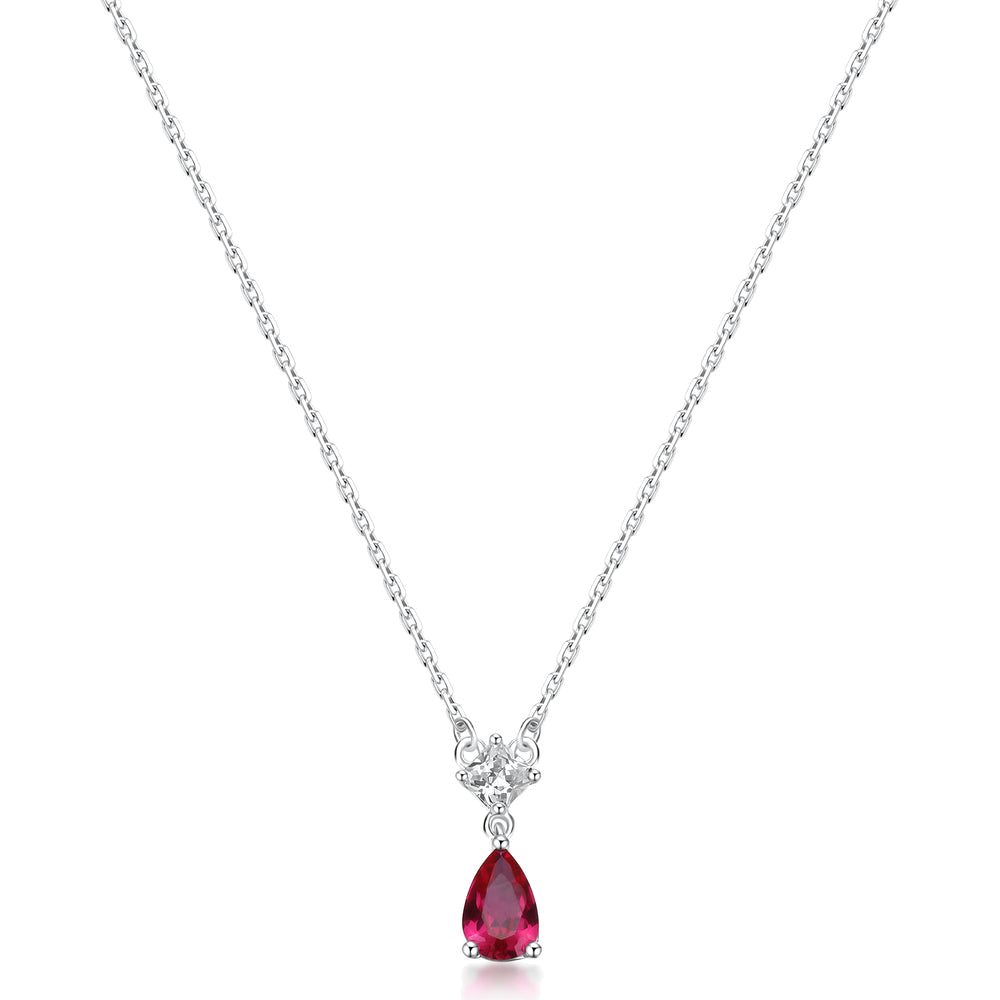 Collana Girocollo Fancy in Argento con Zircone Square e Goccia Passion Ruby – Brosway FPR111