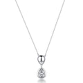 Collana Girocollo Glow in Acciaio con Pendente a Goccia e Zirconi – Brosway BGW03