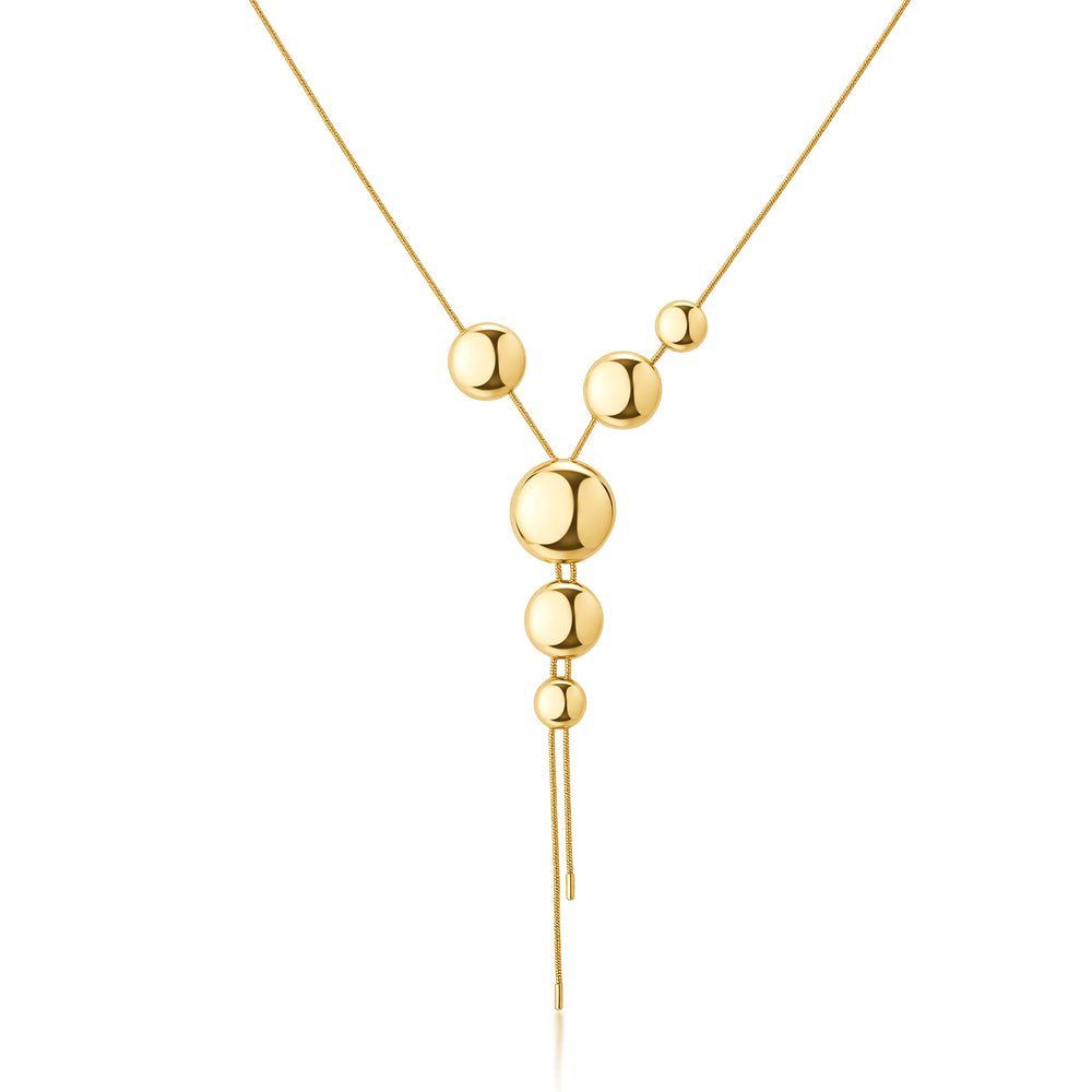 Collana a Y Muse Dorata in Acciaio con Dischi Convessi – Brosway BUE06