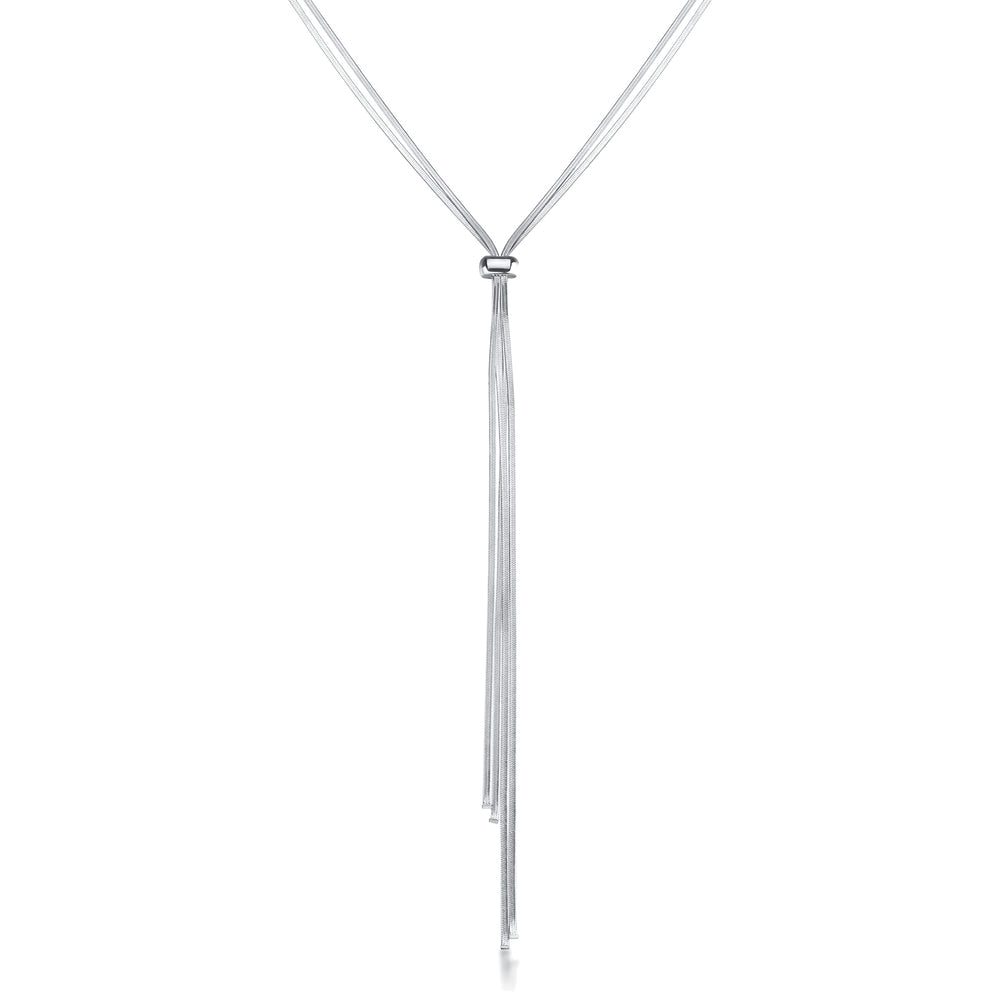 Collana Lunga a Y Weave in Acciaio con Catene Snake – Brosway BWV01