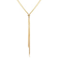 Collana Lunga a Y Weave Dorata in Acciaio con Catene Snake – Brosway BWV02