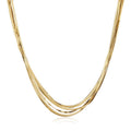 Collana Girocollo Weave Dorata in Acciaio con Catene Snake – Brosway BWV04