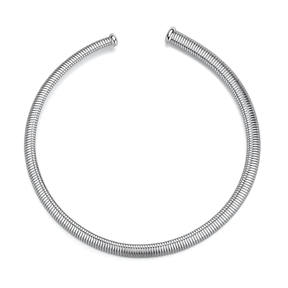 Collana Choker Rigida Weave in Acciaio con Tubogas – Brosway BWV05