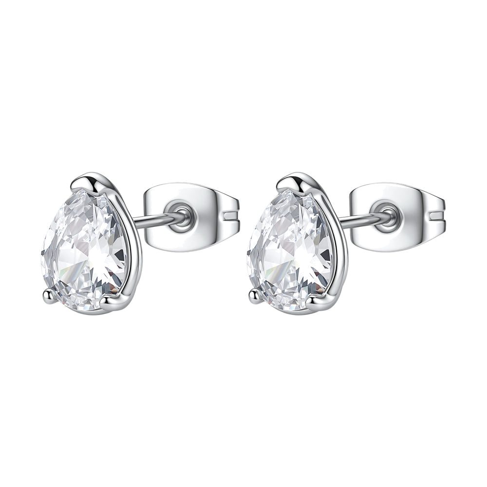 Orecchini a Lobo Desideri in Acciaio con Zircone a Goccia – Brosway BEIE041