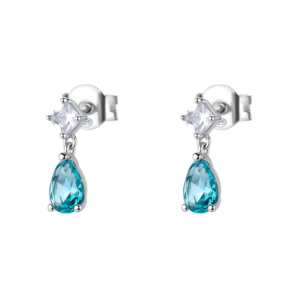 Orecchini Pendenti Fancy in Argento con Zirconi a Goccia Paraiba – Brosway FAG16