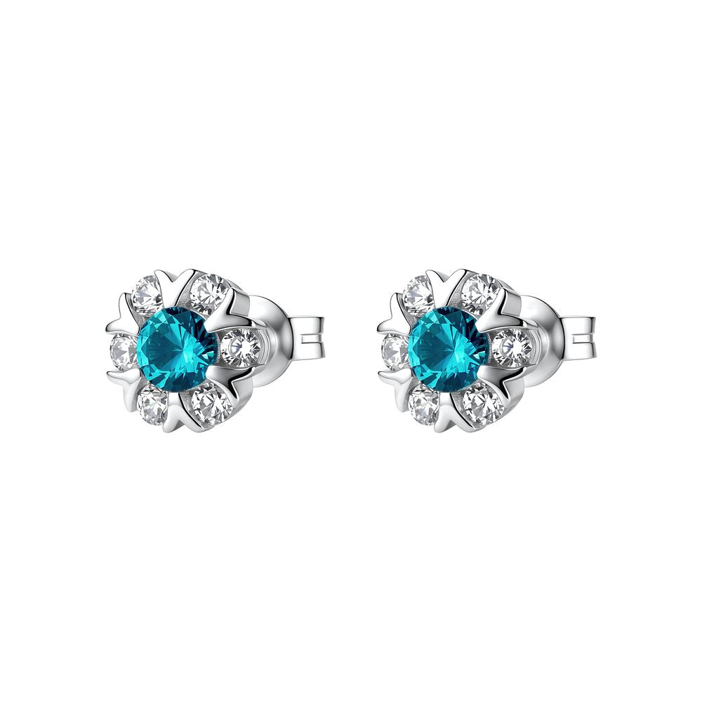 Orecchini a Lobo Fancy in Argento con Fiore e Zirconi Paraiba – Brosway FAG25