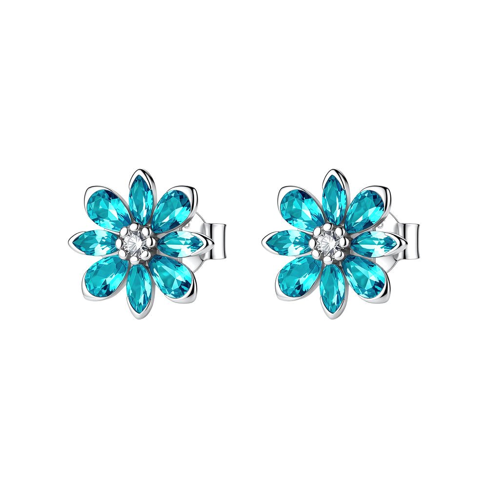 Orecchini a Lobo Fancy in Argento con Fiore e Zirconi Paraiba – Brosway FAG27