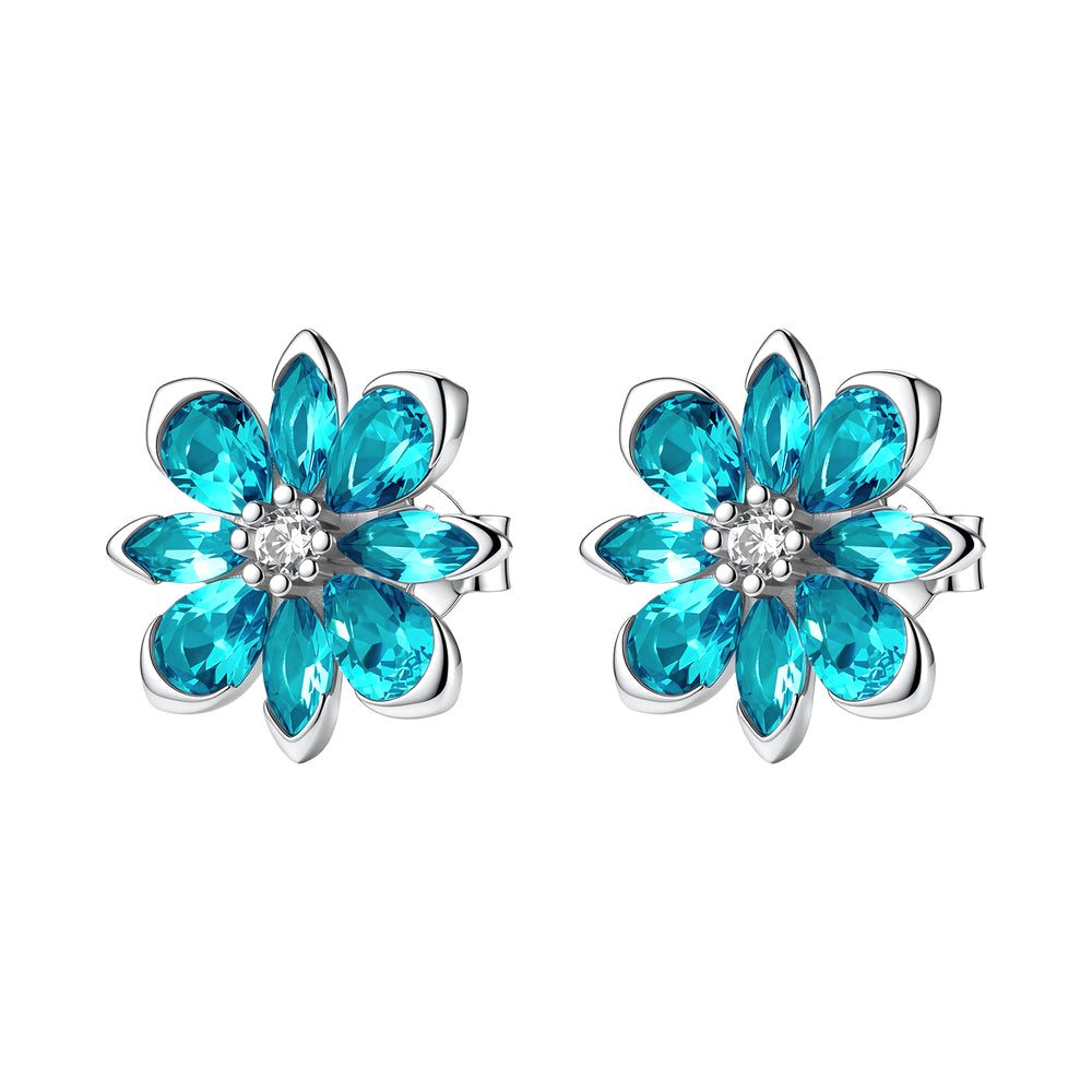 Orecchini a Lobo Fancy in Argento con Fiore e Zirconi Paraiba – Brosway FAG28