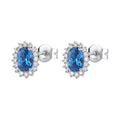Orecchini a Lobo Fancy Kate in Argento con Zircone Ovale Blu – Brosway FFB12