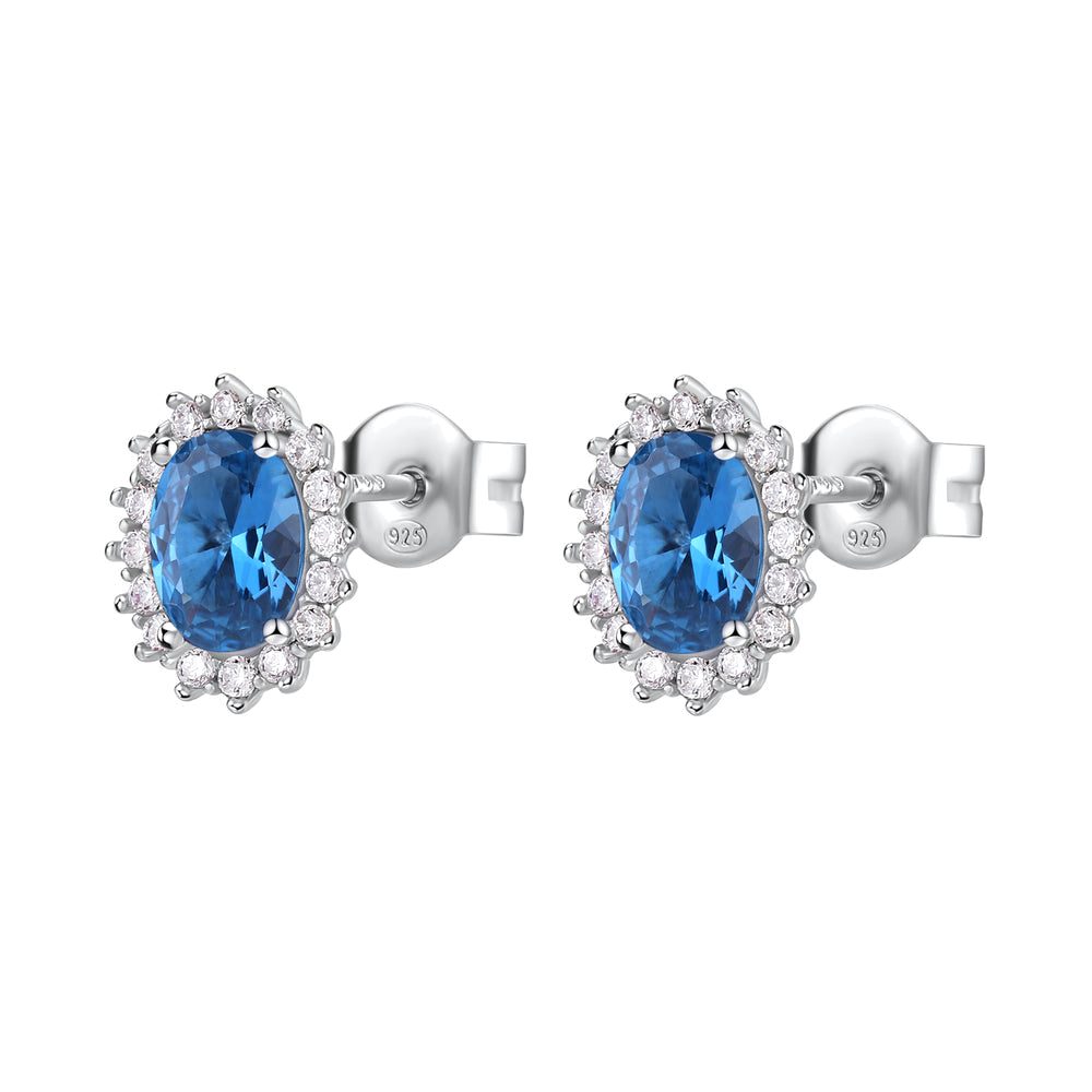 Orecchini a Lobo Fancy Kate in Argento con Zircone Ovale Blu – Brosway FFB12
