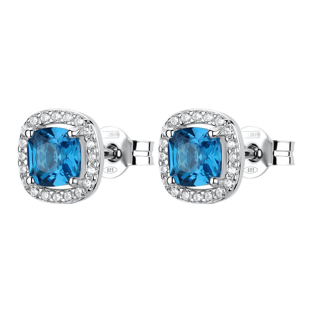 Orecchini a Lobo Fancy in Argento con Zirconi Bianchi e Blu – Brosway FFB127