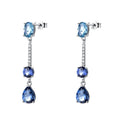 Orecchini Pendenti Fancy in Argento con Zirconi Bianchi e Freedom Blue – Brosway FFB133