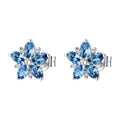 Orecchini a Lobo Fancy in Argento con Fiore e Zirconi Zaffiro – Brosway FFB138