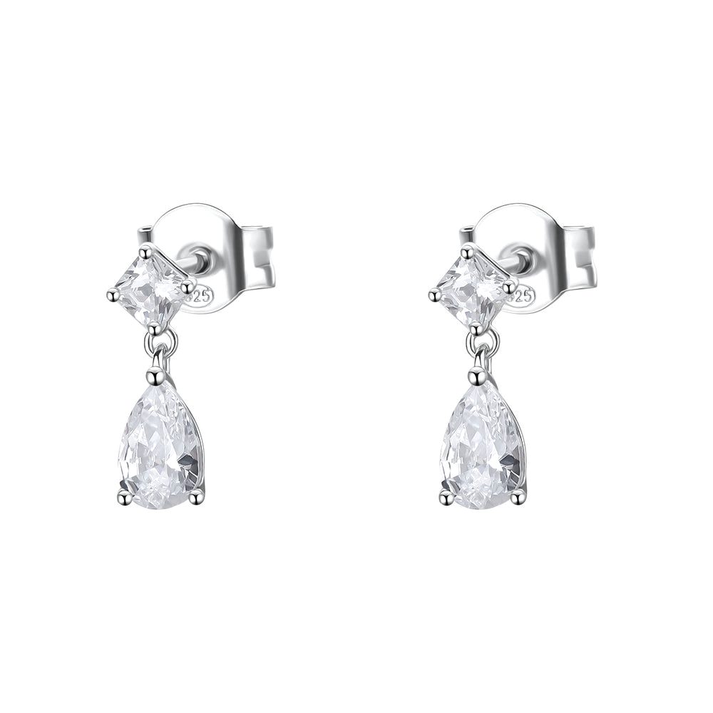 Orecchini Pendenti Fancy in Argento con Zirconi Quadrato e Goccia – Brosway FIW117