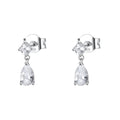 Orecchini Pendenti Fancy in Argento con Zirconi Quadrato e Goccia – Brosway FIW117