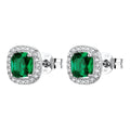 Orecchini a Lobo Fancy in Argento con Zirconi Bianchi e Life Green – Brosway FLG141