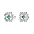 Orecchini a Lobo Fancy in Argento con Quadrifoglio e Zirconi Verdi – Brosway FLG154