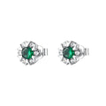 Orecchini a Lobo Fancy in Argento con Fiore e Zirconi Verdi – Brosway FLG155