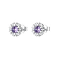 Orecchini a Lobo Fancy in Argento con Fiore e Zirconi Ametista – Brosway FMP135