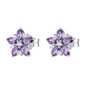 Orecchini a Lobo Fancy in Argento con Fiore e Zirconi Ametista – Brosway FMP136