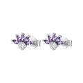 Orecchini a Lobo Fancy in Argento con Fiore e Zirconi Ametista – Brosway FMP138