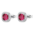 Orecchini a Lobo Fancy in Argento con Zirconi Bianchi e Passion Ruby – Brosway FPR134