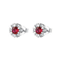 Orecchini a Lobo Fancy in Argento con Cuore e Zirconi Rubino – Brosway FPR146
