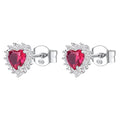 Orecchini a Lobo Fancy Kate in Argento con Cuore e Zirconi Passion Ruby – Brosway FPR51