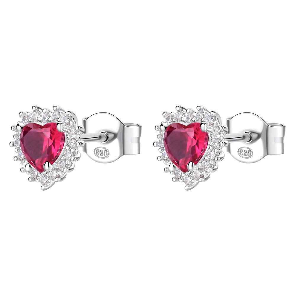 Orecchini a Lobo Fancy Kate in Argento con Cuore e Zirconi Passion Ruby – Brosway FPR51