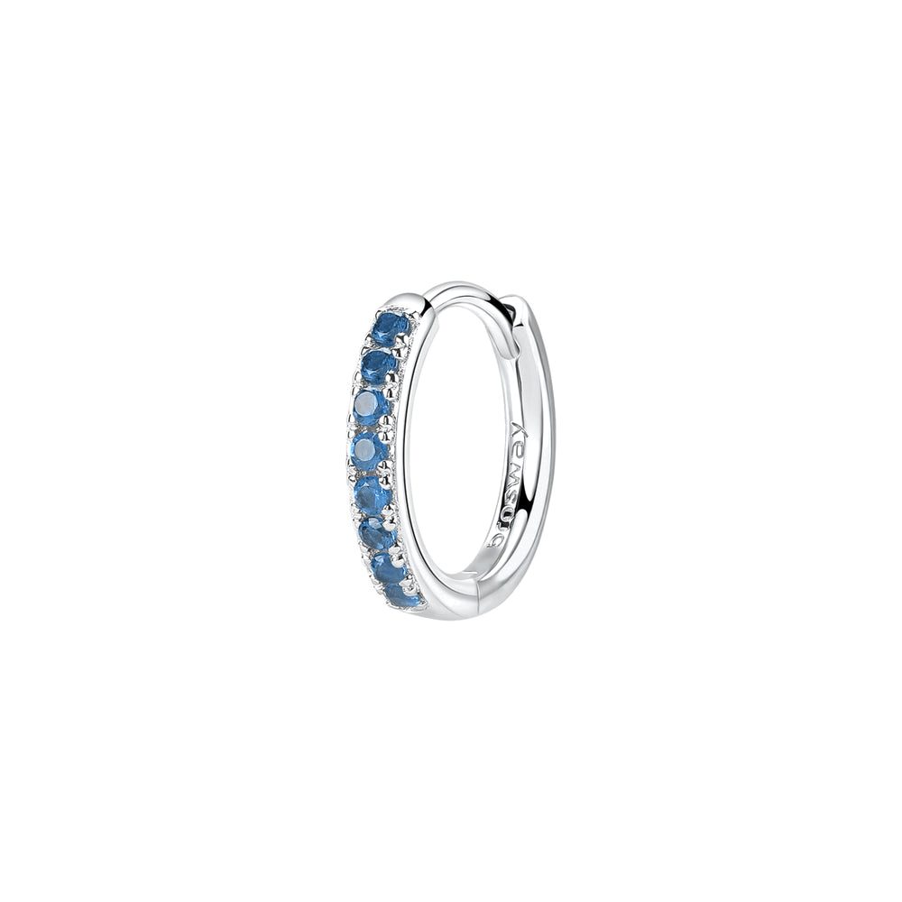Mono Orecchino Fancy a Cerchietto in Argento con Zirconi Blu – Brosway FFB81